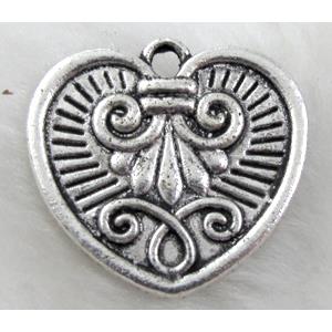 heart, Tibetan Silver pendant non-nickel