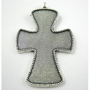 Vector Cross Religious Symbols, Tibetan Silver Non-Nickel