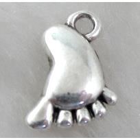 Tibetan Silver footprint pendants, Non-Nickel