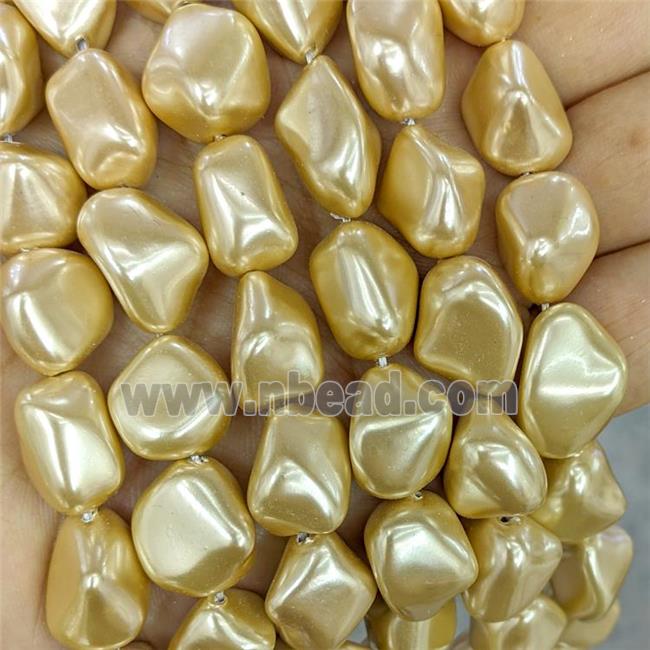 Pearlized Shell Beads Chips Freeform