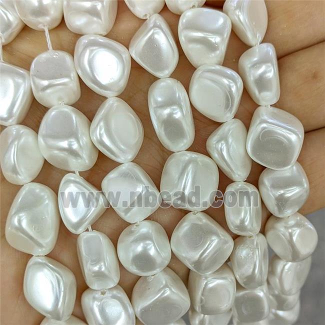 Pearlized Shell Beads Chips Freeform