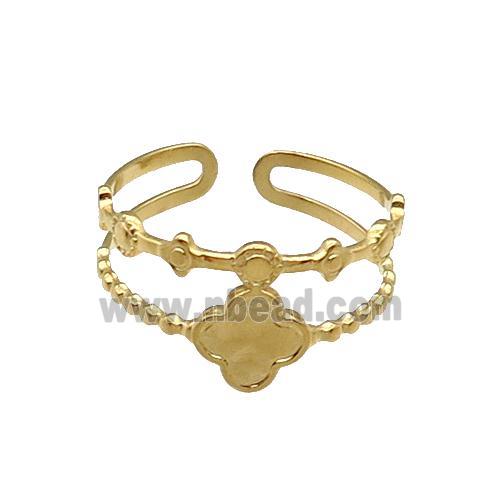 Stainless Steel Ring Gold Plated