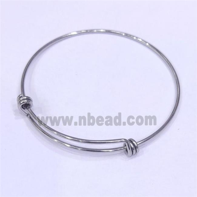Raw Stainless Steel Bangle