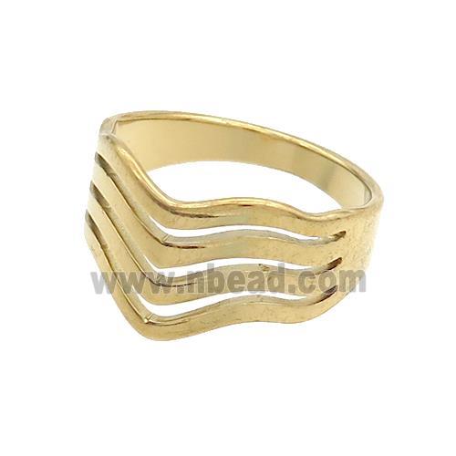 Stainless Steel Rings Gold Plated