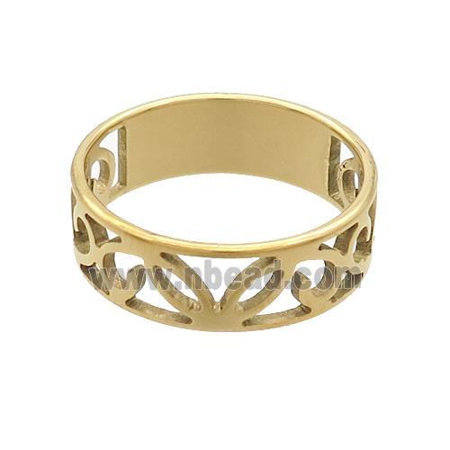 Stainless Steel Rings Gold Plated