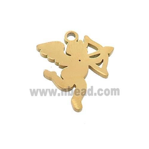 Stainless Steel Cupid Charms Pendant Gold Plated