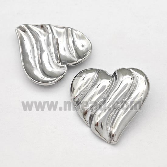 Raw Stainless Steel Stud Earring Heart