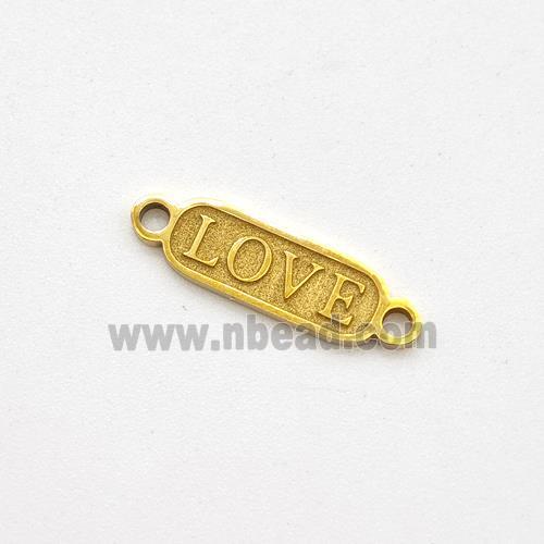 Stainless Steel LOVE Connector Gold Plated
