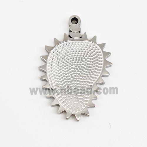 Raw Stainless Steel Durian Charms Pendant
