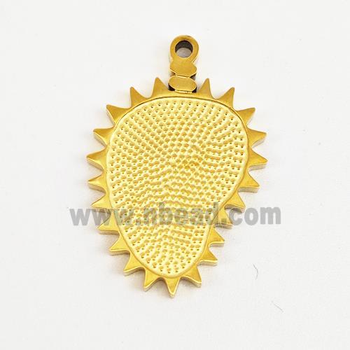 Stainless Steel Durian Charms Pendant Gold Plated