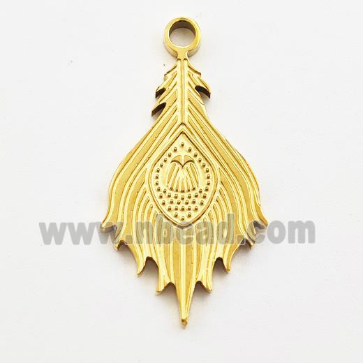 Stainless Steel Pendant Phoenix Tail Gold Plated