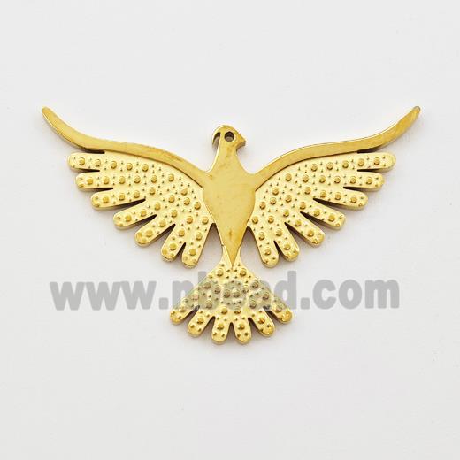 Stainless Steel Hawk Pendant Eagle Charms Gold Plated