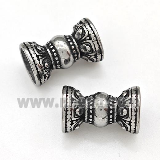 Stainless Steel Beads Caps Antique Silver