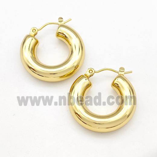 304 Stainless Steel Earring Hollow Gold Plated