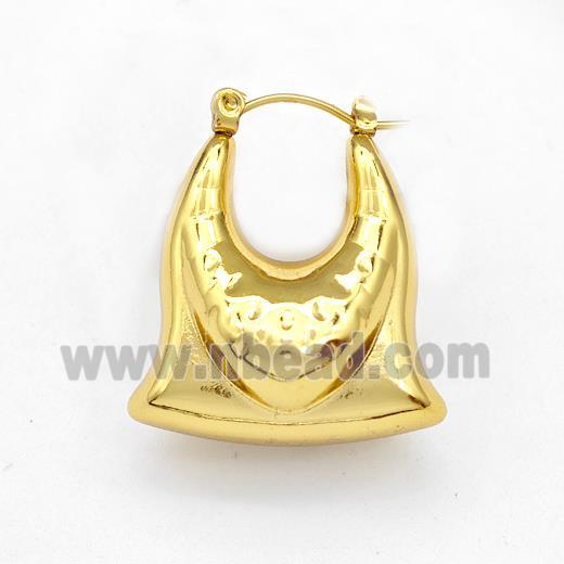 304 Stainless Steel Earring Hollow Gold Plated