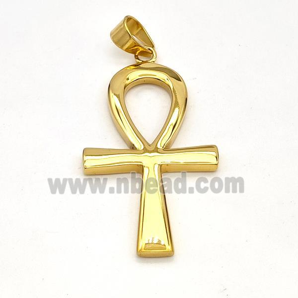 Stainless Steel Cross Pendant Gold Plated