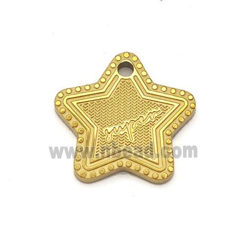 Stainless Steel Star Pendant Gold Plated