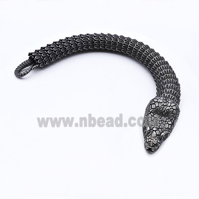 304 Stainless Steel Snake Bracelet Antique Black