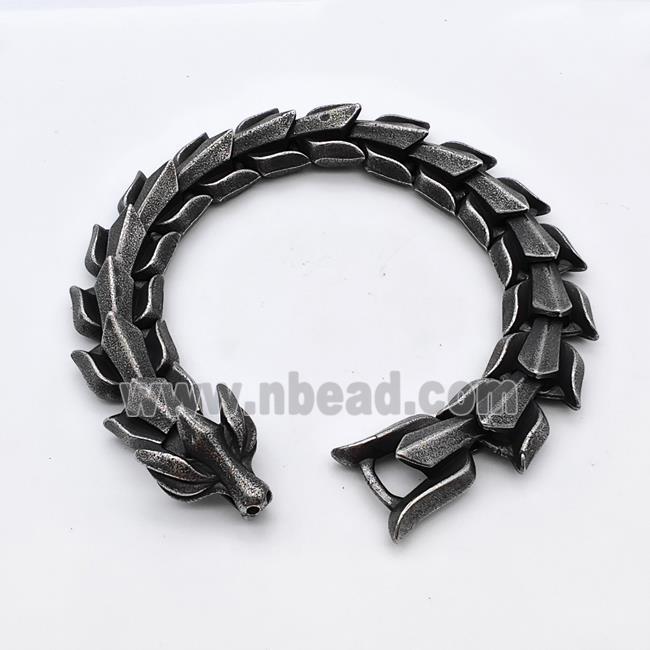 304 Stainless Steel Kylin Bracelet Antique Black