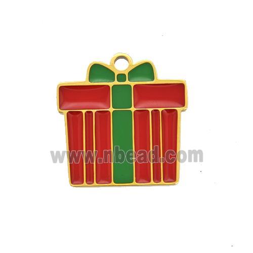 Christmas Gifts Charms 304 Stainless Steel Pendant Enamel Gold Plated