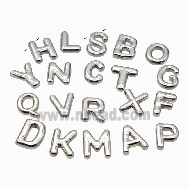 Raw Stainless Steel Alphabet Pendant Mix Letter