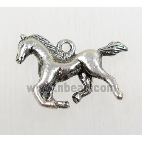 tibetan silver horse pendant, non-nickel