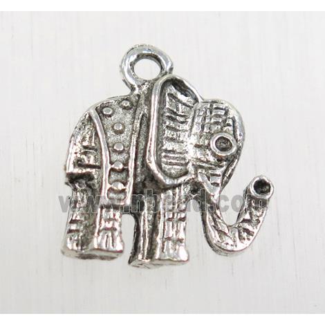 tibetan silver elephant pendant, non-nickel