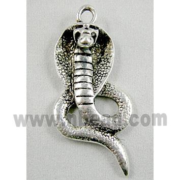 Tibetan Silver snake Cobra pendant