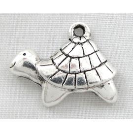 turtle charm, Tibetan silver pendant