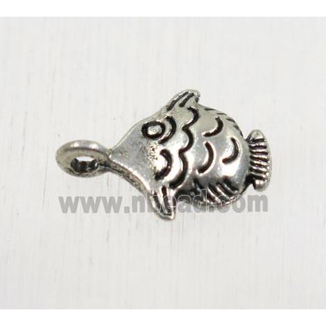 tibetan silver zinc fish pendant, non-nickel