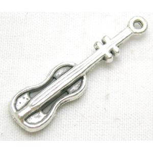 Tibetan Silver guita pendant, Lead free and nickel Free