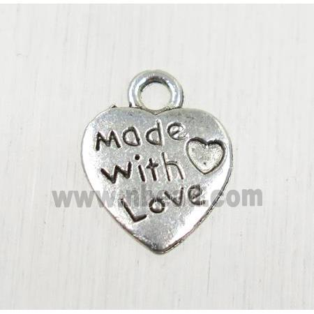 Tibetan Silver heart pendant Non-Nickel