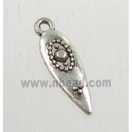 tibetan silver dart pendant, non-nickel