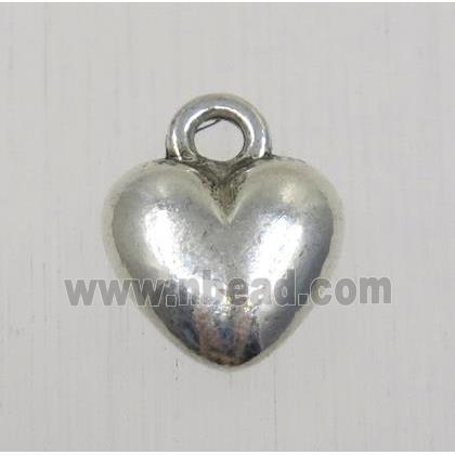 tibetan silver heart pendant, non-nickel