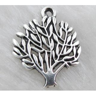 Tibetan Silver tree pendant, lead free and nickel Free