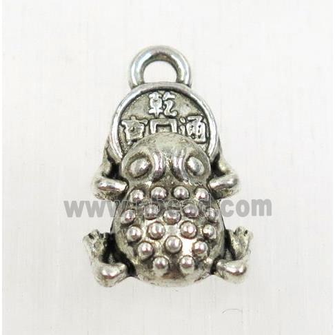 tibetan silver frog pendant, non-nickel