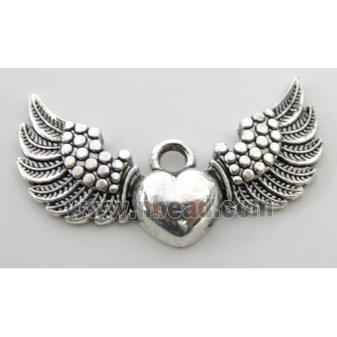 Tibetan Silver pendants, Lead free and nickel Free, wing