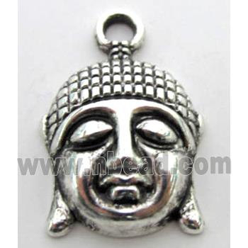 Tibetan Silver buddha pendant, Lead free and nickel Free