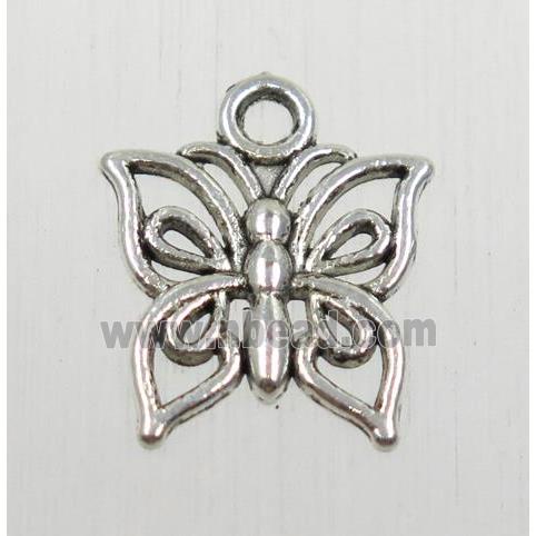 tibetan silver butterfly pendant, non-nickel