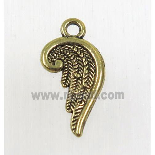 tibetan silver wing pendant, non-nickel, antique bronze