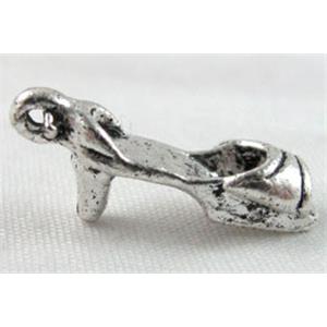 Tibetan Silver Shoes Charms, 19mm length