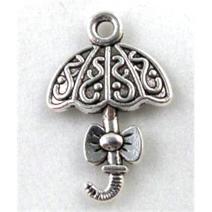 Tibetan Silver umbrella pendants, Zn Alloy, 13x19mm