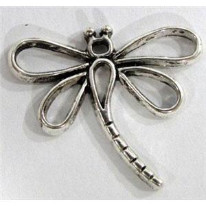 dragonfly, tibetan silver pendant, non-nickel, 32x28mm