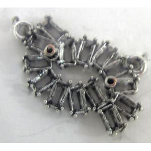 Tibetan Silver pendant, lead free and nickel free, 26x18mm