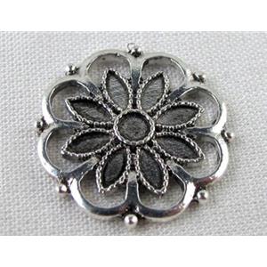 Tibetan Silver pendants, lead free and nickel free, 21mm dia