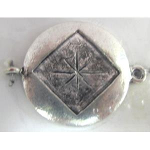 Tibetan Silver connector, Non-Nickel, 27x20mm