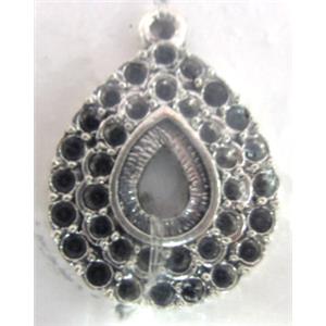 Tibetan Silver pendant, lead free and nickel free, 23x17mm