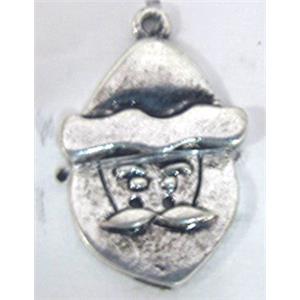 Tibetan Silver pendant, lead free and nickel free, 25.9x17mm