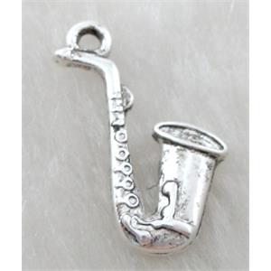 Tibetan Silver pipe pendant, lead free and nickel free, 16x20mm