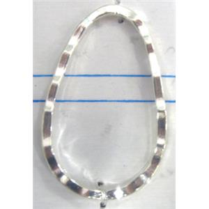 Tibetan Silver links, Non-Nickel, 38x24mm